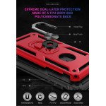 Wholesale iPhone 8 Plus / 7 Plus Tech Armor Ring Grip Case with Metal Plate (Red)